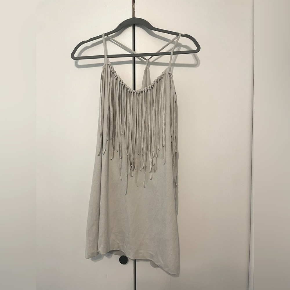 NWOT fringe suede dress